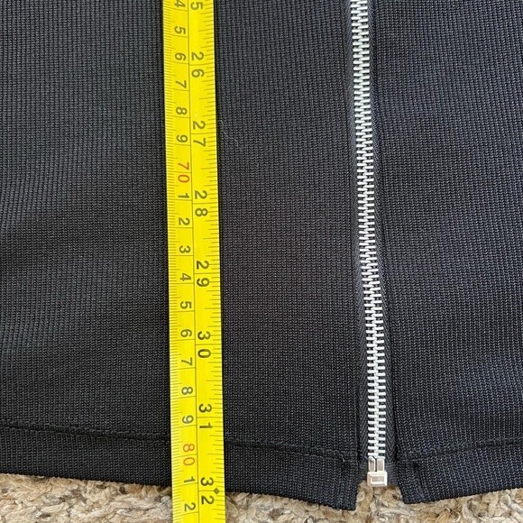 ZARA Black Zipper Front Short Mini Dress Short Sleeve Women's size Small - Picture 6 of 6